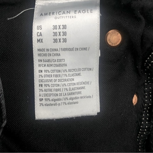 American Eagle AirFlex+ Men’s Black Skinny Jeans - Size: 30 x 30 EUC Everyday - Picture 9 of 11